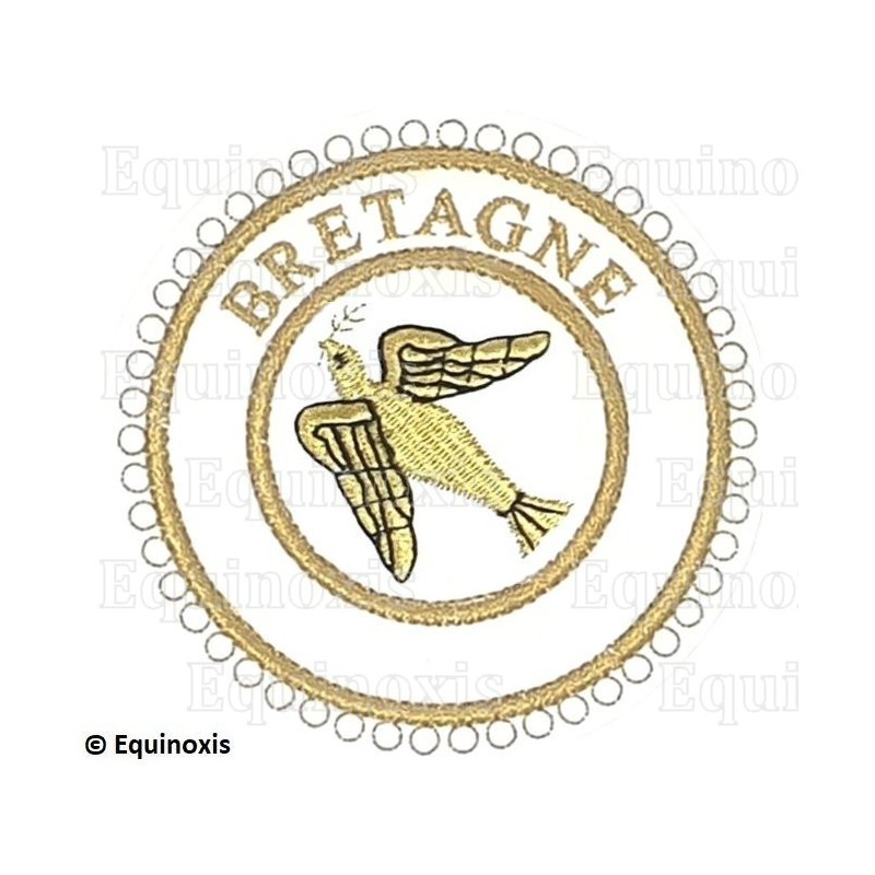 Badge / Macaron GLNF – Grande tenue provinciale – Grand Expert – Bretagne – Brodé machine