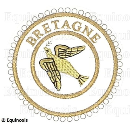 Badge / Macaron GLNF – Grande tenue provinciale – Grand Expert – Bretagne – Brodé machine