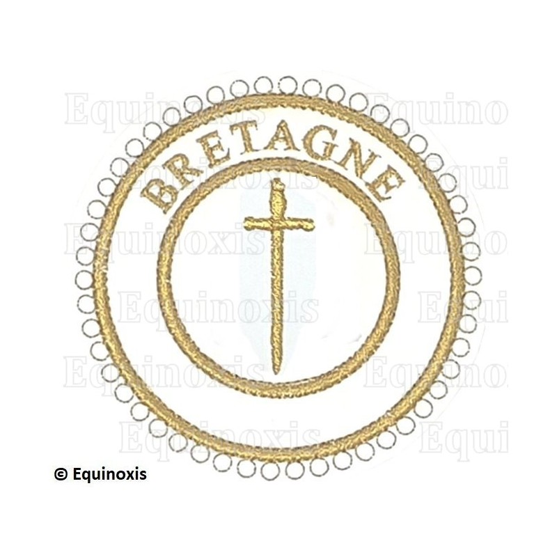 Badge / Macaron GLNF – Grande tenue provinciale – Grand Tuileur – Bretagne – Brodé machine