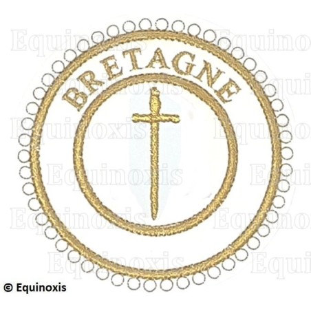 Badge / Macaron GLNF – Grande tenue provinciale – Grand Tuileur – Bretagne – Brodé machine