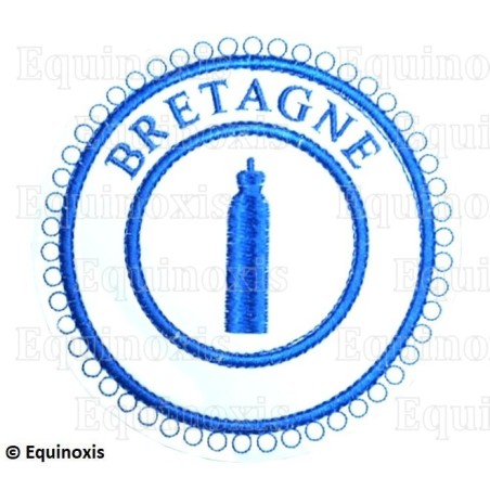 Badge / Macaron GLNF – Petite tenue provinciale – Deuxième Surveillant – Bretagne – Brodé machine