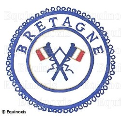 Badge / Macaron GLNF – Petite tenue provinciale – Passé Grand Porte-Etendard – Bretagne – Brodé main