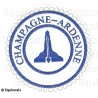 Badge / Macaron GLNF – Petite tenue provinciale – Premier Grand Surveillant – Champagne-Ardenne – Brodé machine
