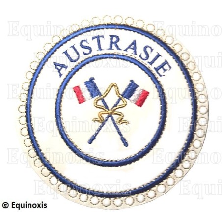 Badge / Macaron GLNF – Petite tenue provinciale – Passé Grand Porte-Etendard – Austrasie – Brodé machine