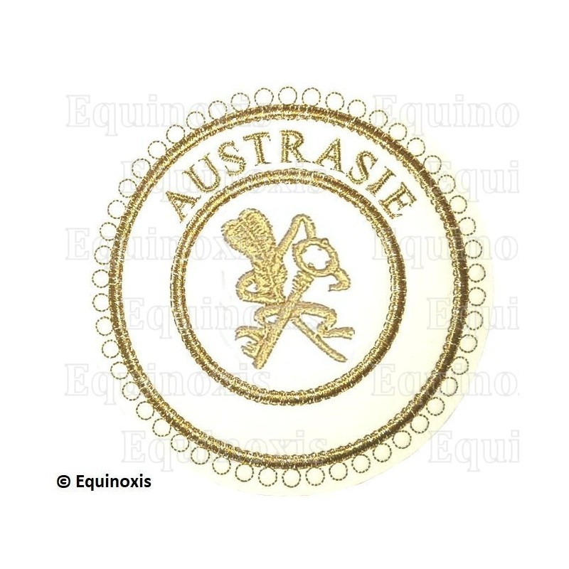 Badge / Macaron GLNF – Grande tenue provinciale – Grand Archiviste – Austrasie – Brodé machine