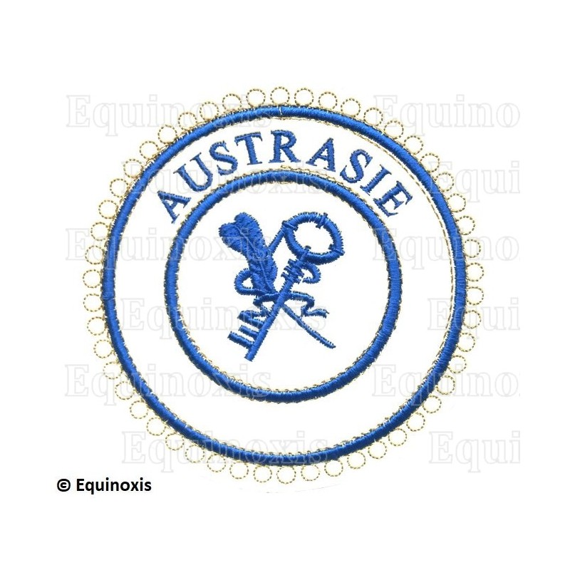 Badge / Macaron GLNF – Petite tenue provinciale – Grand Archiviste – Austrasie – Brodé machine