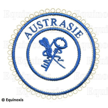 Badge / Macaron GLNF – Petite tenue provinciale – Grand Archiviste – Austrasie – Brodé machine
