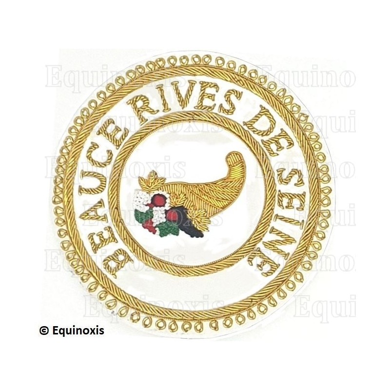 Badge / Macaron GLNF – Grande tenue provinciale – Grand Intendant – Beauce - Rives de Seine – Brodé main