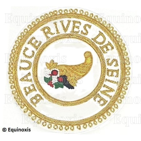 Badge / Macaron GLNF – Grande tenue provinciale – Grand Intendant – Beauce - Rives de Seine – Brodé main