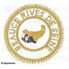 Badge / Macaron GLNF – Grande tenue provinciale – Grand Intendant – Beauce - Rives de Seine – Brodé main