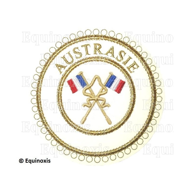 Badge / Macaron GLNF – Grande tenue provinciale – Passé Grand Porte-Etendard – Austrasie – Brodé machine