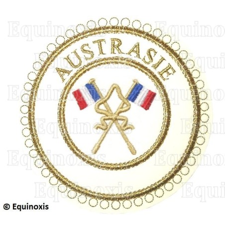 Badge / Macaron GLNF – Grande tenue provinciale – Passé Grand Porte-Etendard – Austrasie – Brodé machine