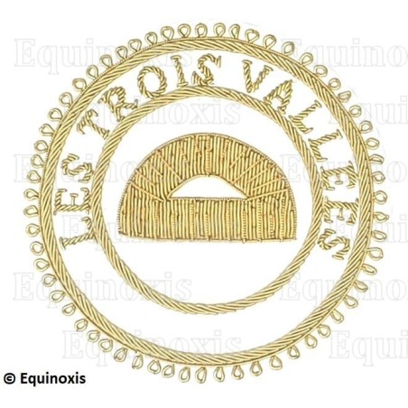 Badge / Macaron GLNF – Grande tenue provinciale – Grand Surintendant – Les Trois Vallées – Brodé main
