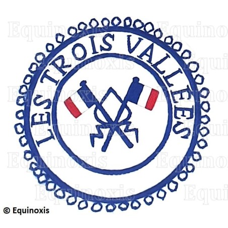 Badge / Macaron GLNF – Petite tenue provinciale – Passé Grand Porte-Etendard – Les Trois Vallées – Brodé main