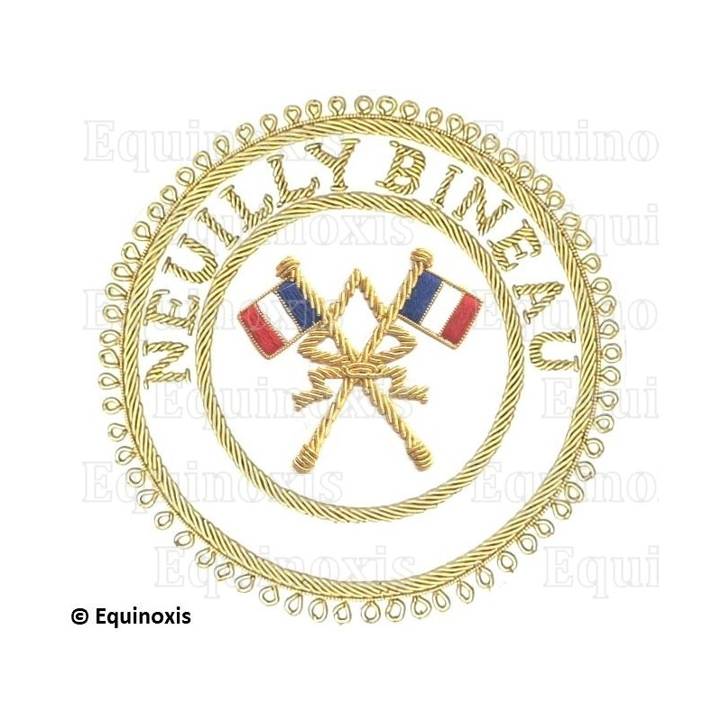 Badge / Macaron GLNF – Grande tenue provinciale – Passé Grand Porte-Etendard – Neuilly Bineau – Brodé main
