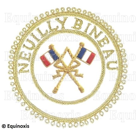 Badge / Macaron GLNF – Grande tenue provinciale – Passé Grand Porte-Etendard – Neuilly Bineau – Brodé main