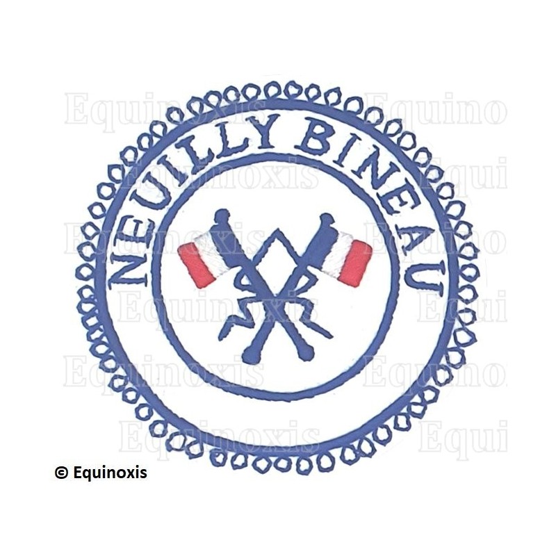 Badge / Macaron GLNF – Petite tenue provinciale – Passé Grand Porte-Etendard – Neuilly Bineau – Brodé main