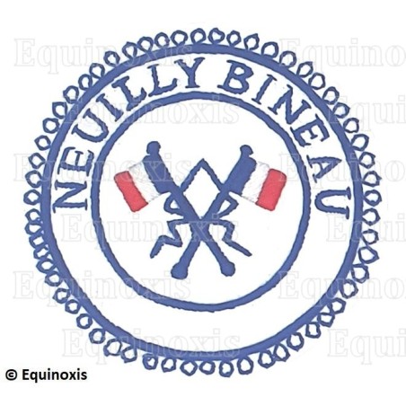 Badge / Macaron GLNF – Petite tenue provinciale – Passé Grand Porte-Etendard – Neuilly Bineau – Brodé main