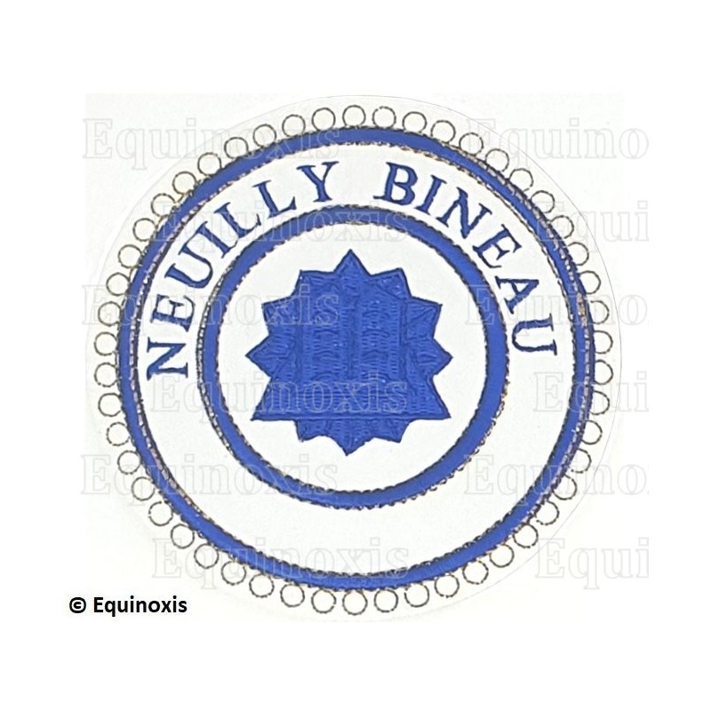 Badge / Macaron GLNF – Petite tenue provinciale – Grand Elémosinaire – Neuilly Bineau – Brodé machine