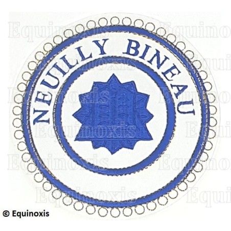 Badge / Macaron GLNF – Petite tenue provinciale – Grand Elémosinaire – Neuilly Bineau – Brodé machine