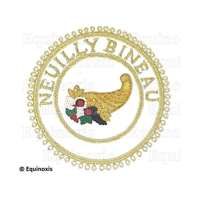 Badge / Macaron GLNF – Grande tenue provinciale – Grand Intendant – Neuilly Bineau – Brodé main