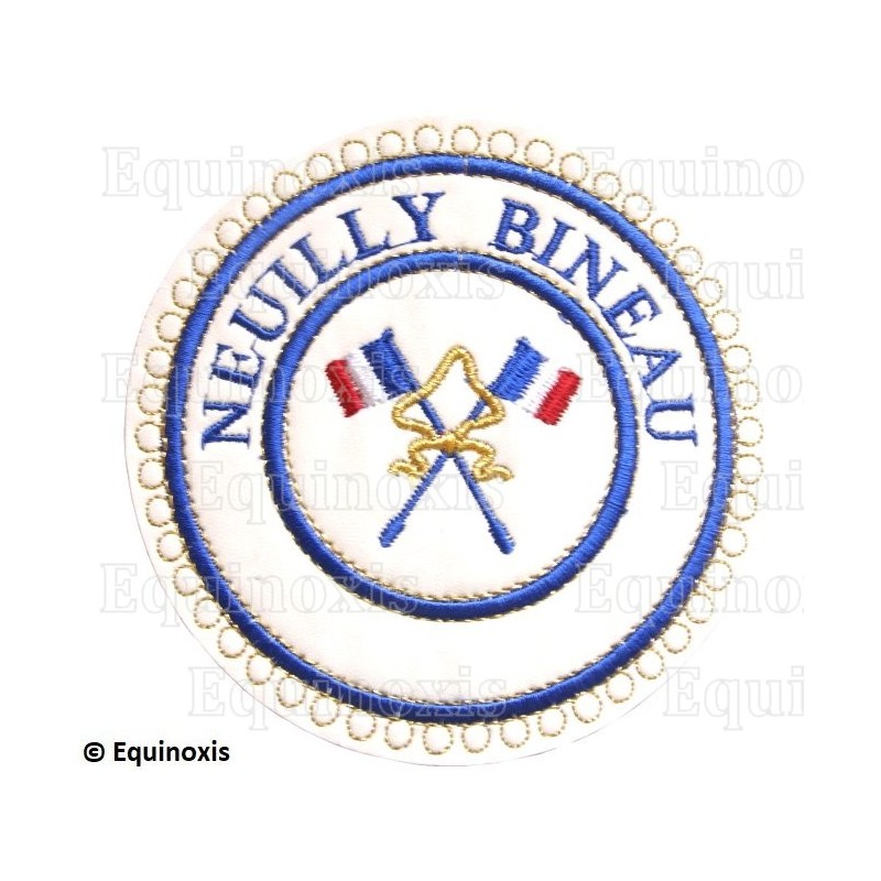 Badge / Macaron GLNF – Petite tenue provinciale – Passé Grand Porte-Etendard – Neuilly Bineau – Brodé machine