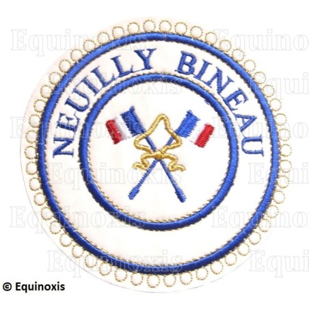 Badge / Macaron GLNF – Petite tenue provinciale – Passé Grand Porte-Etendard – Neuilly Bineau – Brodé machine