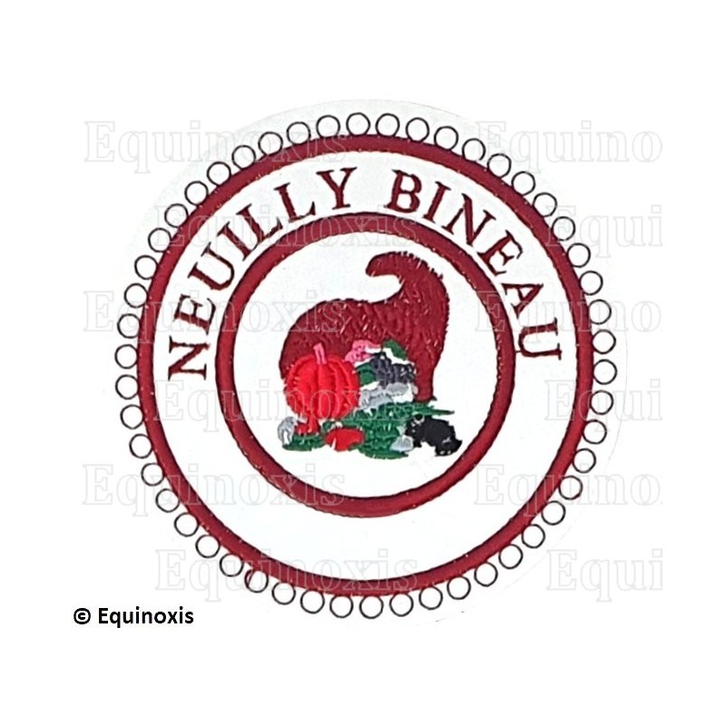 Badge / Macaron GLNF – Petite tenue provinciale – Grand Intendant – Neuilly Bineau – Brodé machine