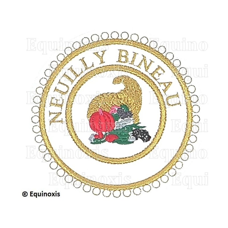 Badge / Macaron GLNF – Grande tenue provinciale – Grand Intendant – Neuilly Bineau – Brodé machine