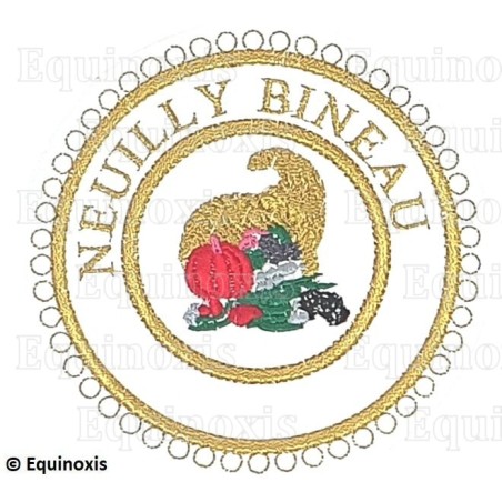 Badge / Macaron GLNF – Grande tenue provinciale – Grand Intendant – Neuilly Bineau – Brodé machine