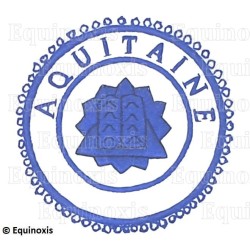 Badge / Macaron GLNF – Petite tenue provinciale – Grand Hospitalier – Aquitaine – Brodé main