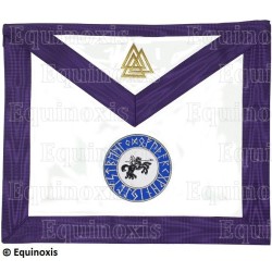 Tablier maçonnique en cuir – Memphis-Misraïm – 34ème degré – Chevalier scandinave