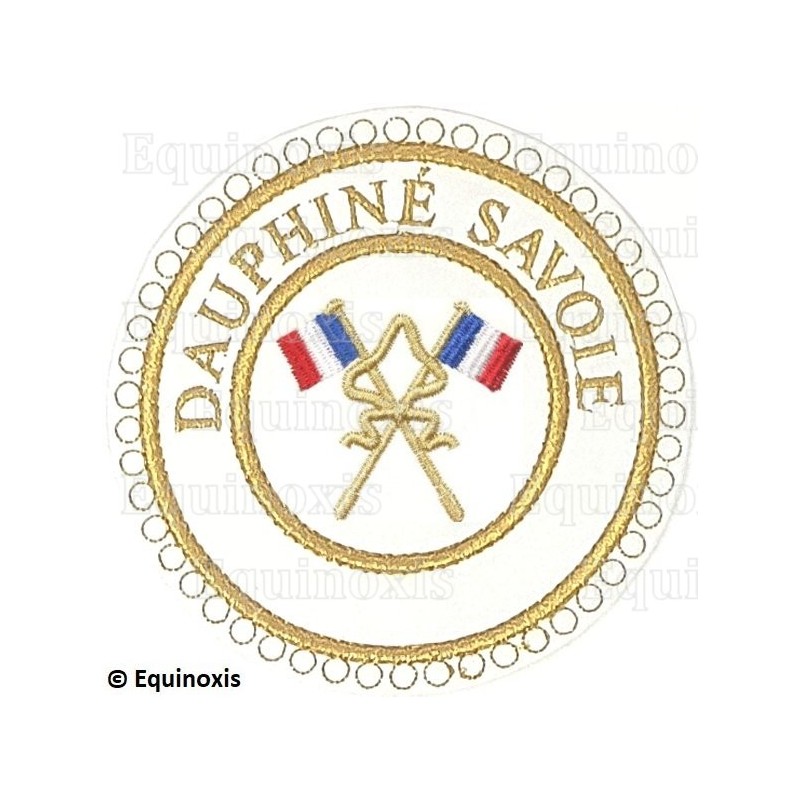 Badge / Macaron GLNF – Grande tenue provinciale – Passé Grand Porte-Etendard – Dauphiné Savoie – Brodé machine