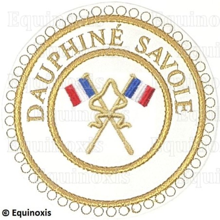 Badge / Macaron GLNF – Grande tenue provinciale – Passé Grand Porte-Etendard – Dauphiné Savoie – Brodé machine