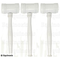 Set de 3 maillets maçonniques – REAA – 31ème degré / 33ème degré – Blanc