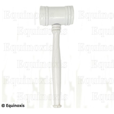 Maillet maçonnique en bois exotique – Blanc
