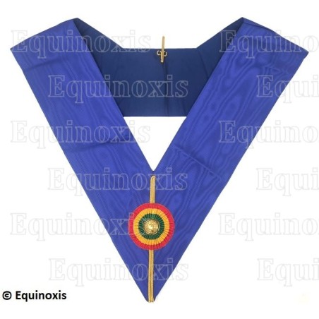 Sautoir maçonnique moiré – GLC – Petite tenue nationale
