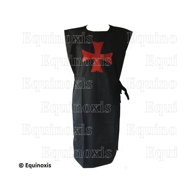 Chlamyde maçonnique – Chlamyde noire avec croix pattée rentrée