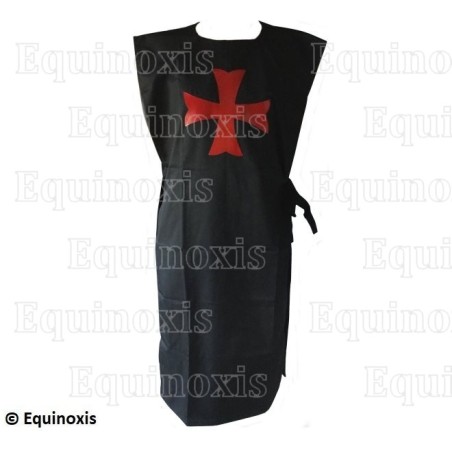 Chlamyde maçonnique – Chlamyde noire avec croix pattée rentrée