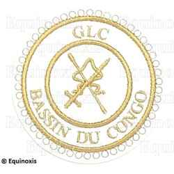 Badge / Macaron GLC – Grande tenue provinciale – Protocole – Bassin du Congo – Brodé machine