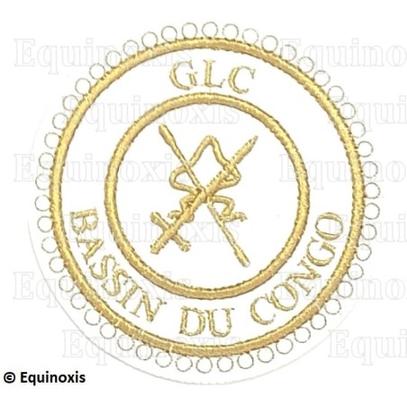 Badge / Macaron GLC – Grande tenue provinciale – Protocole – Bassin du Congo – Brodé machine