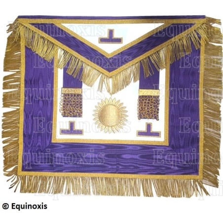 Tablier maçonnique en cuir – Memphis-Misraïm – Grand Maître – Brodé machine
