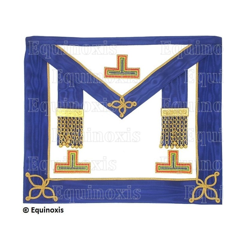 Tablier maçonnique en cuir – GLC – Petite tenue provinciale – Brodé machine