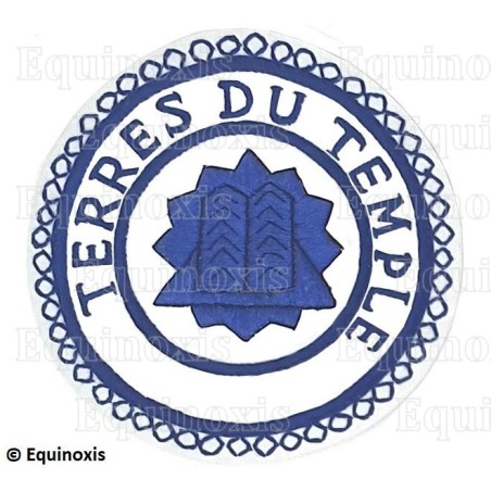 Badge / Macaron GLNF – Petite tenue provinciale – Grand Hospitalier – Terres du Temple – Brodé main