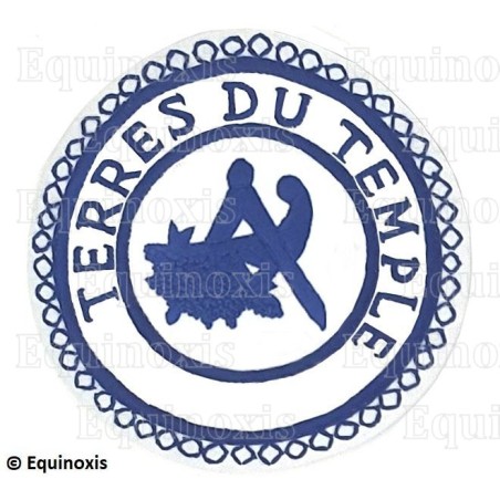 Badge / Macaron GLNF – Petite tenue provinciale – Grand Intendant – Terres du Temple – Brodé main