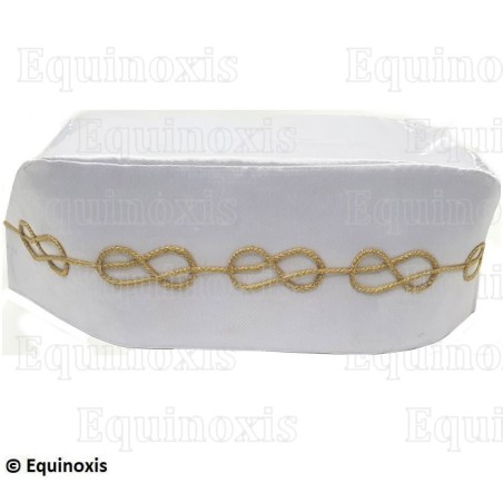 Chapeau maçonnique – Rite Opératif de Salomon – Blanc – Taille 58