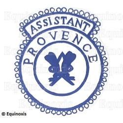 Badge / Macaron GLNF – Petite tenue provinciale – Assistant Grand Secrétaire – Provence – Brodé main