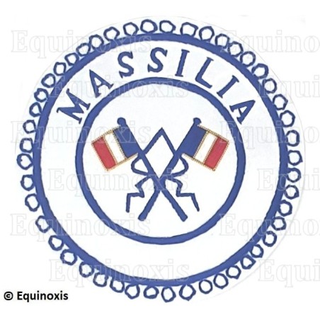 Badge / Macaron GLNF – Petite tenue provinciale – Passé Grand Porte-Etendard – Massilia – Brodé main