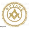 Badge / Macaron GLNF – Grande tenue provinciale – Assistant Grand Maître – Guyane – Brodé main