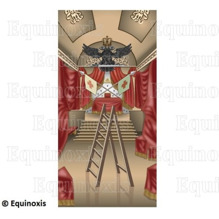 Tapis de Loge maçonnique – REAA – 30ème degré – 100 cm x 50 cm
